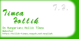 timea hollik business card